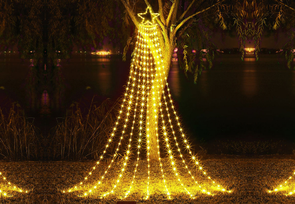 Christmas Solar Topper Star String Light - Available in Three Colours