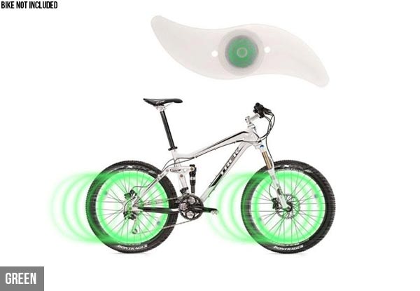 Two-Pack LED Bike Wheel Lights - Four Colours Available