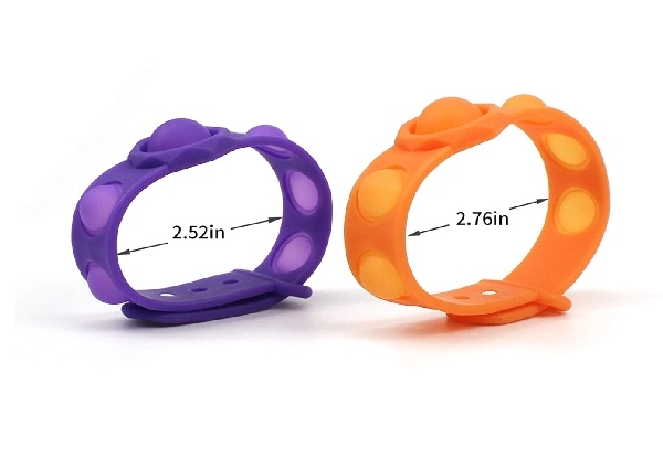Two-Pack of Fidget Pop-it Bracelet - Five Colours Available & Options for a Four-Pack or Six-Pack