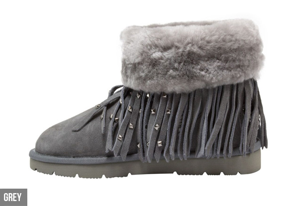 Aussie Connection Women’s Tassel Designer Sheepskin UGG Boots - Two Colours Available