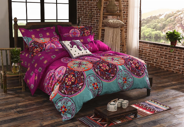 Mandala Duvet Cover Set - Three Sizes Available & Option for Extra European Pillowcase