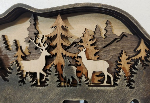 Wood Carved Christmas Ornament - Two Styles Available & Option for Two-Pack