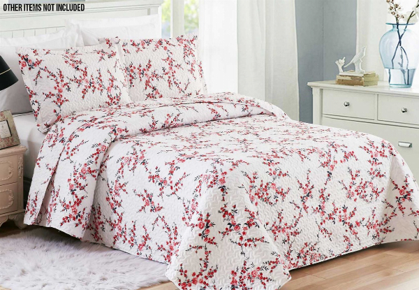 Blossom Patterned Bedspread - Two Sizes Available