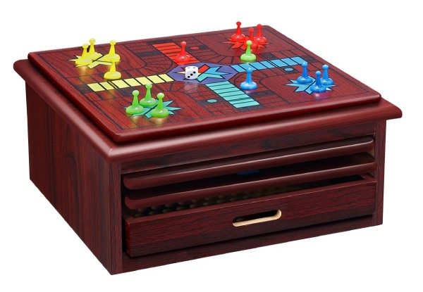 15-in-1 Wooden Chess Board Game Set