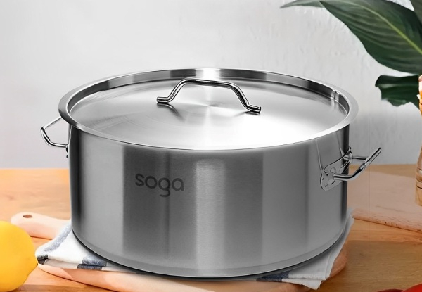 SOGA 23L Stainless Steel Stock Pot