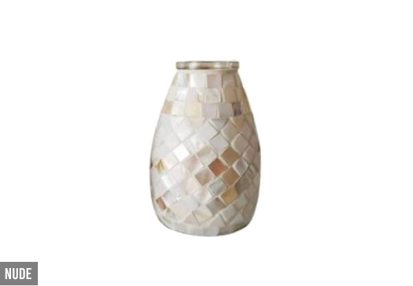 Mosaic Glass Vase - Six Colours Available