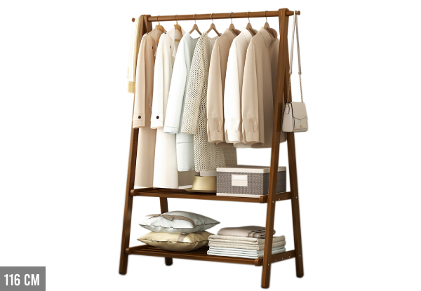 Bamboo Foldable Clothes Hanging Rack - Two Sizes Available