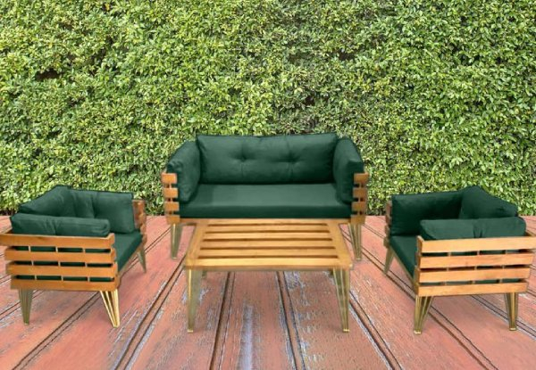 Dover Outdoor Furniture Set with Coffee Table - Five Colours Available
