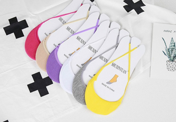 Pack-of-Five Womens Half-Socks - Four Colours Available - Option for 10-Pack