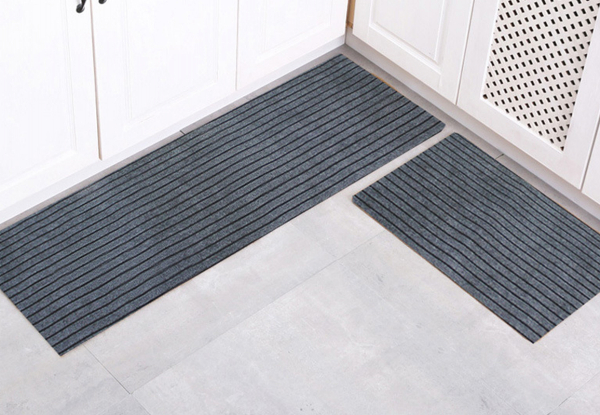 Two-Pack Non-Slip Kitchen Floor Mat - Available in Three Colours