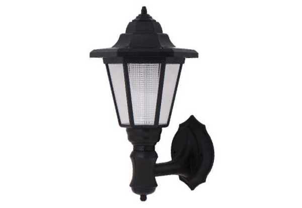 Outdoor Solar Power LED Light with Wall Mount & Ground Pole