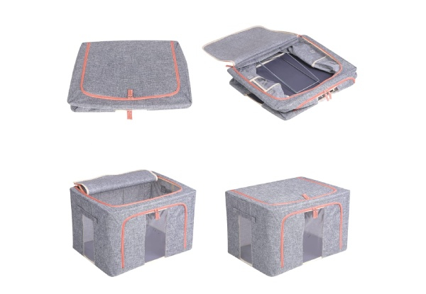 Foldable Steel Frame Storage Bin - Three Sizes Available