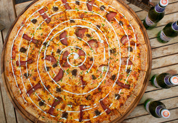 40cm Pizza with Soft Drinks for Two People - Option for Two Pizzas with Four Soft Drinks & Option for 60cm Pizza - Option for up to Four People
