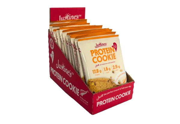 Justine's Protein Cookie Boxes Range - Available in Six Options