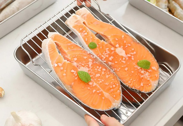 Stainless Steel Baking Pan Cooling Rack - Available in Two Sizes & Option for Two-Pack