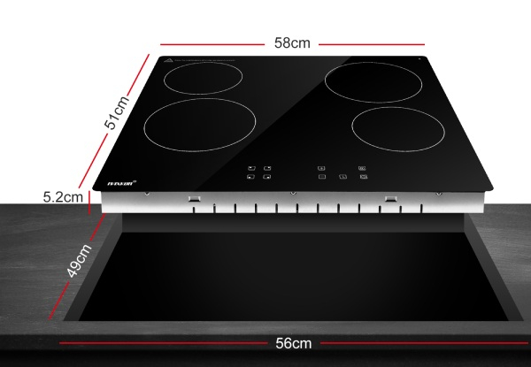Ceramic Cooktop with Four Elements