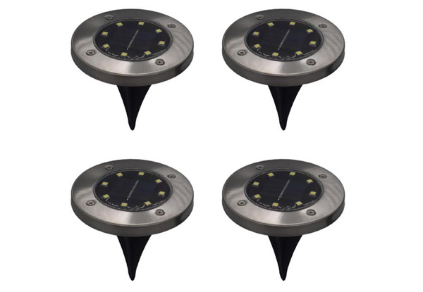 Four-Pack of Solar Garden Lights - Option for Eight-Pack Available with Free Delivery