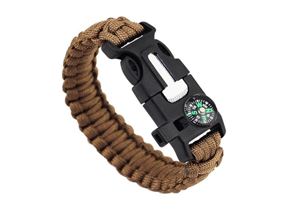 Two-Pack of Paracord Survival Bracelets with Free Delivery - Option for Four-Pack Available