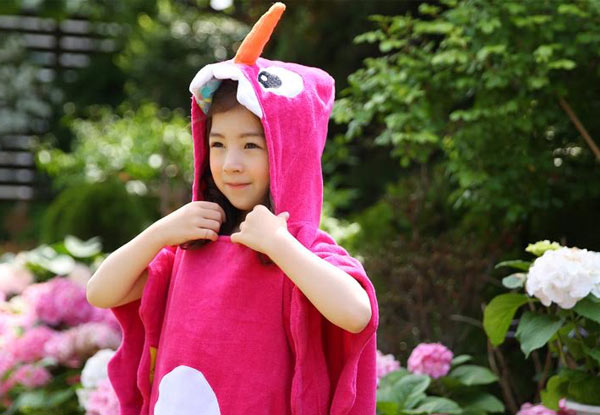 Kids' Cotton Dragon Hooded Bathrobe - Two Colours Available