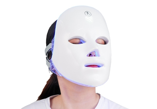 Seven Colour LED Light Therapy Face Mask - Option for Two-Pack