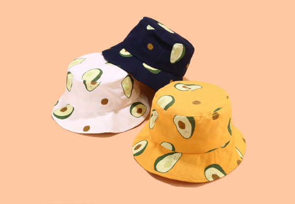 Avocado Print Bucket Hat - Three Colours & Two Sizes Available with Free Delivery