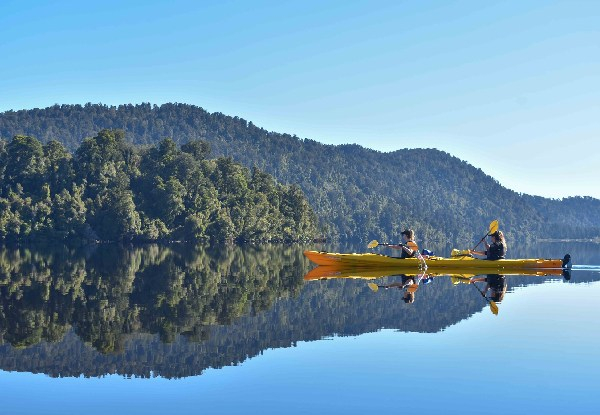 Franz Josef Classic Three-Hour Guided Kayak for Two People - Options for Three or Four People