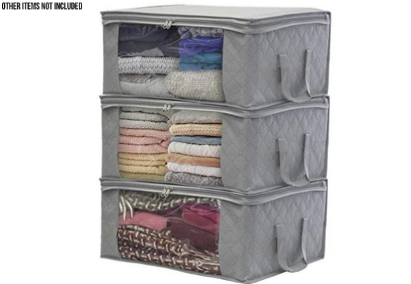 Anti-Dust Wardrobe Clothes Storage Box - Two Colours Available & Option for up to Three