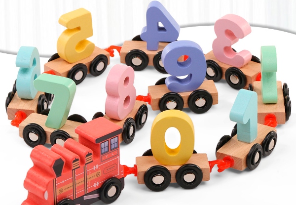 Wooden Number Stack Train Toy