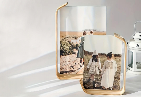 Acrylic Wooden Photo Frame - Available in Three Sizes & Option for Two