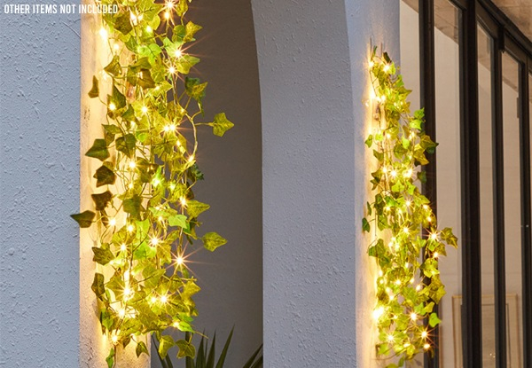 10-Meter 100-LED Artificial Ivy Vine Lights - Three Styles Available & Option for Two