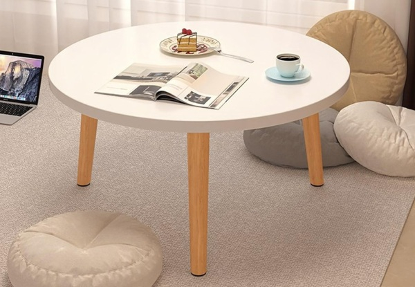 Round Wooden Tatami Tea Table