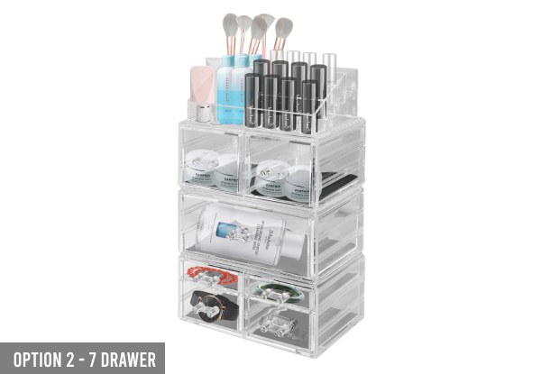 Acrylic Box Cosmetic Organiser - Five Options Available