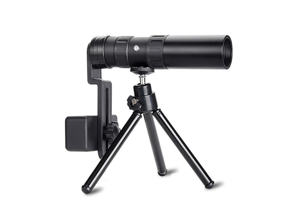 300X Magnification HD Monocular Telescope with Phone Mount Adapter & Tripod - Option for Two