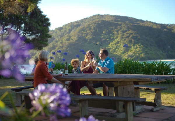 Three-Day All-Inclusive Abel Tasman National Park Self Guided Walk incl. All Meals (Breakfast, Lunch & Dinners) Beachfront Lodge Accommodation, Vista Cruise & Transfers - April, September & October Dates Available