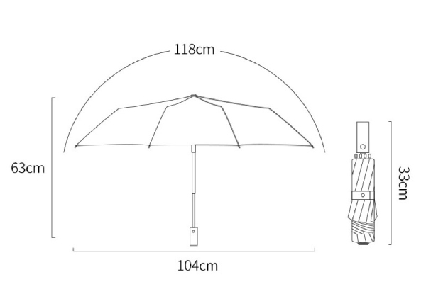 Automatic Reverse Folding Reflective Umbrella - Five Colours Available