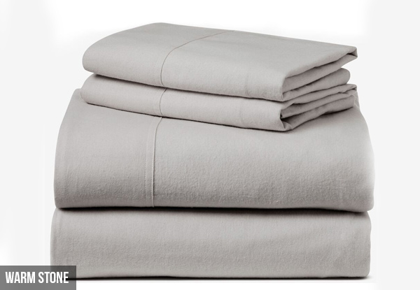 From $59.95 for Canningvale Luxury Flannelette Sheet Sets – Available in Three Colours incl. Nationwide Delivery