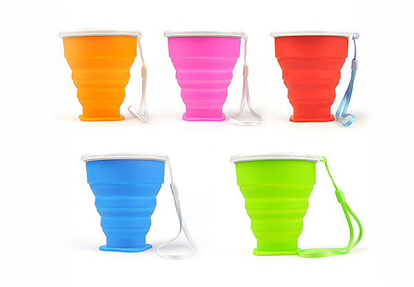 Folding Silicone Cup - Five Colours Available with Free Delivery