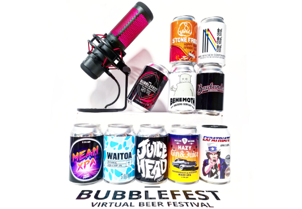 One Adult Entry to Bubblefest incl. 10 Craft Beers Shipped to You - Virtual Event on 24th October 2020