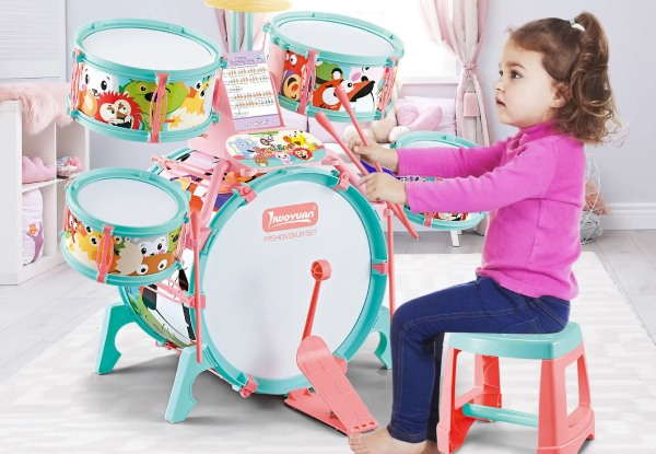 Kids' Jazz Musical Instrument Drum Play Set