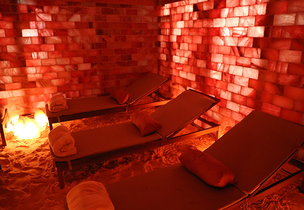 Salt Cave Pamper Experience incl. Halotherapy & Vibrosaun Session for One Person - Option for Two People Available