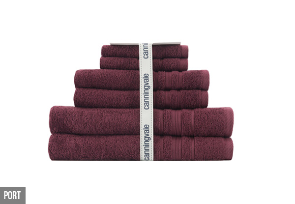 Canningvale Six-Piece Suprema Towel Set - Four Colours Available with Free Delivery
