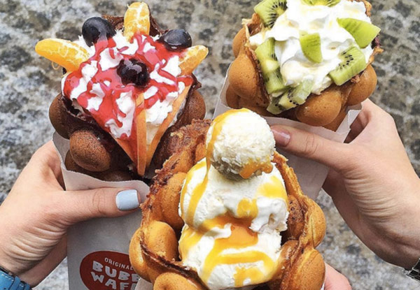 $7 for One Bubble Waffle with your Choice of Fillings