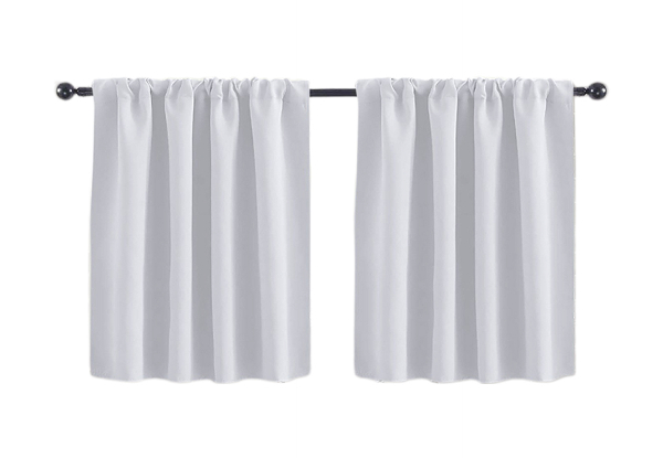 Two-Panel Tier Window Curtain - Available in Three Colours