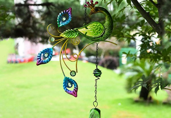 Metal Phoenix Bird Wind Chime - Available in Two Colours & Option for Two-Pack