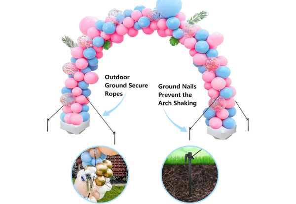 Balloon Ground Arch Holder Stand with Base Set
