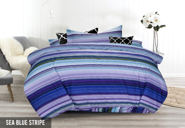 Six-Piece 500TCPrinted Quilt Cover Set - Available in Six Styles & Three Sizes