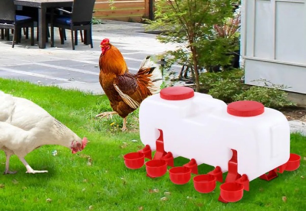 10L Automatic Poultry Dispenser Water Feeder with Stand