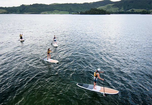 Rotorua Lakes Guided Paddle Board Adventure for One Person - Options for Two, or Four People
