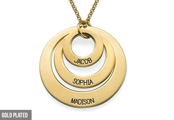 Personalised Disc Name Necklace - Three Colours Available