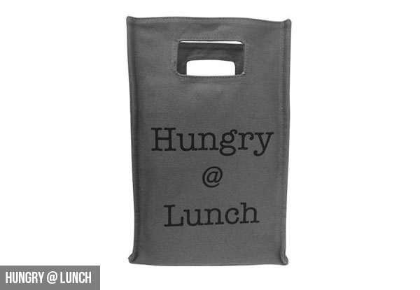 100% Recycled Cotton Canvas Lunch Bag - Five Designs Available